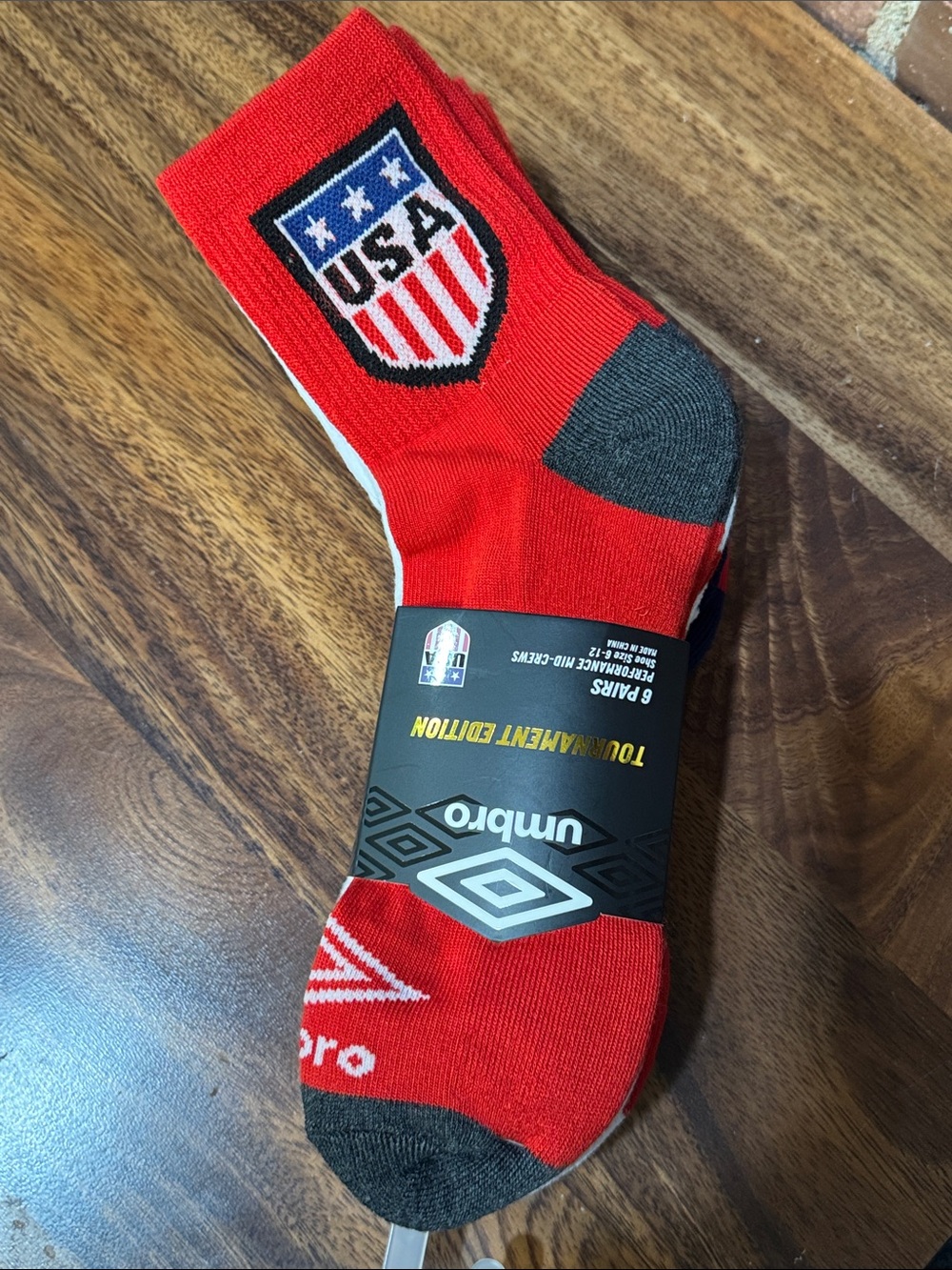 Just in time for FIFA WORLD Cup! 6pair of mid crew soccer socks .